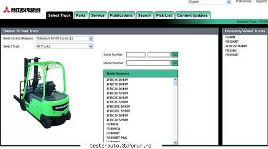 Mitsubishi Forklift Trucks MCFE [ ] Multilanguage (VMware) - Spare part catalogue and - Trucks, Buses Software